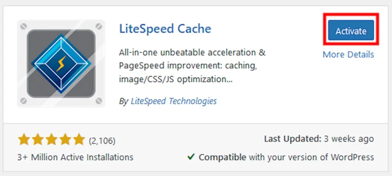 Microhost WordPress Litespeed Cache Plugin